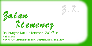 zalan klemencz business card